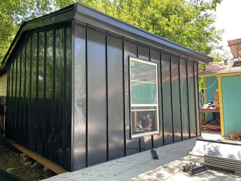 Black standing seam metal wall panels for Metal Roof Installation in Willow Springs